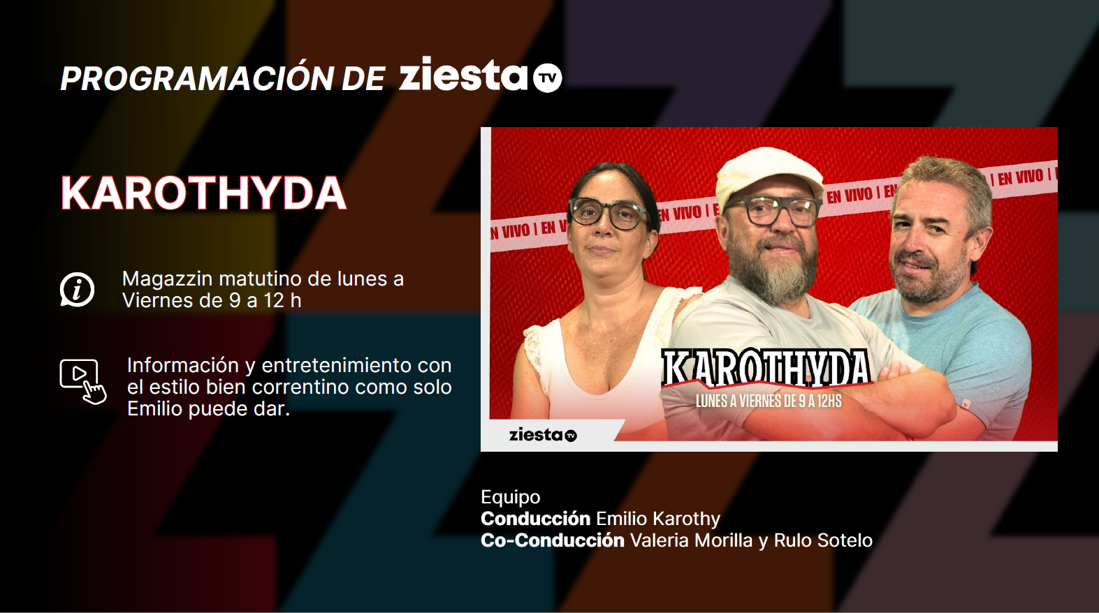 Ficha de programación de KAROTHYDA en Ziesta TV